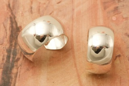Artie Yellowhorse Sterling Silver Hoop Earrings